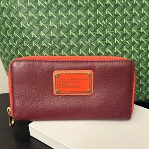 Marc by Marc Jacobs Burgundy/Neon Wallet